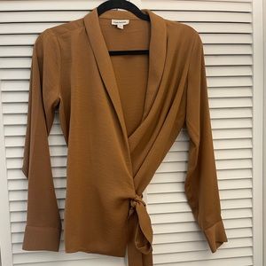 Frank & oak wrap blouse in small